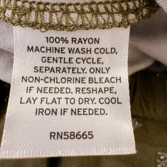 Melrose & Market Slit Pull On Ditsy Floral Prairie Maxi Skirt Olive Green XS NWT - Picture 10 of 12